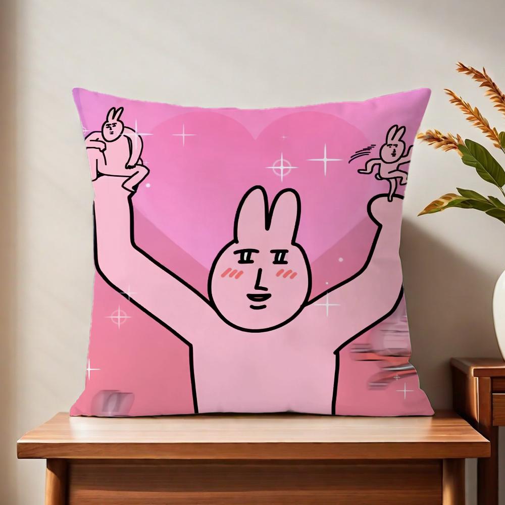 My ffriend PPink RRabbit cushion cover For Pillow Printing Sofa Decoration Home Car Room Coffee Shop Office Nordic Simplicity