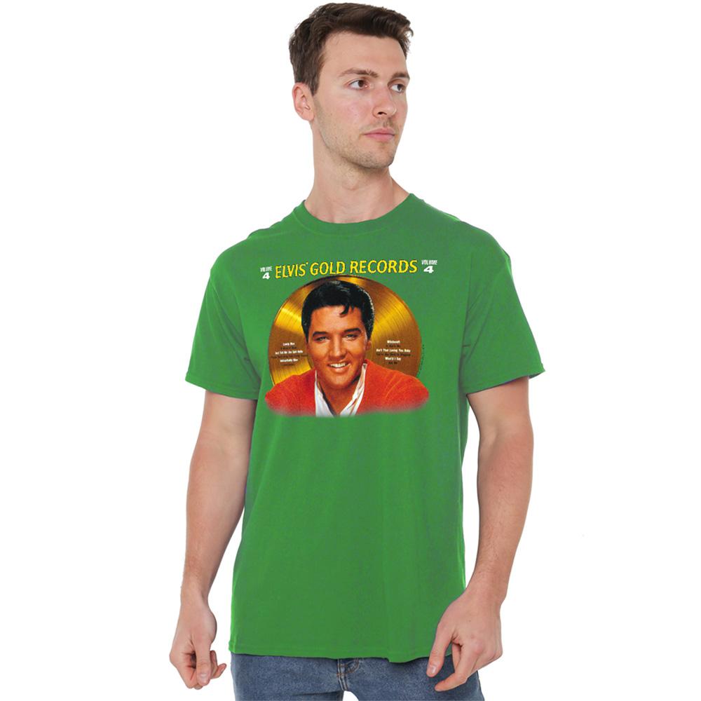 Elvis Presley Unisex Adult Gold Records T-Shirt