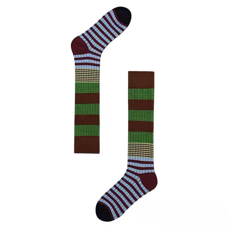 

Осень-зима Ins мода для женщин градиентные полосатые красочные ретро носки из телячьей кожи хлопковые высокие мягкие спортивные женские повседневные носки One Size розовый