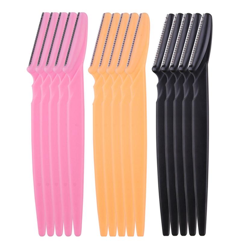 5/10/15Pcs Eyebrow Trimmer Safe Razor Face Body Hair Removal Shaver Blades Woman Eyebrows Shaping Knife Makeup Tools