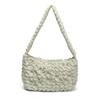 1pcs Crossbody Bag with Pleated Design Embroidered Plaid Shoulder Bag Underarm Bags Simple Large Capacity Quilted Tote Bags