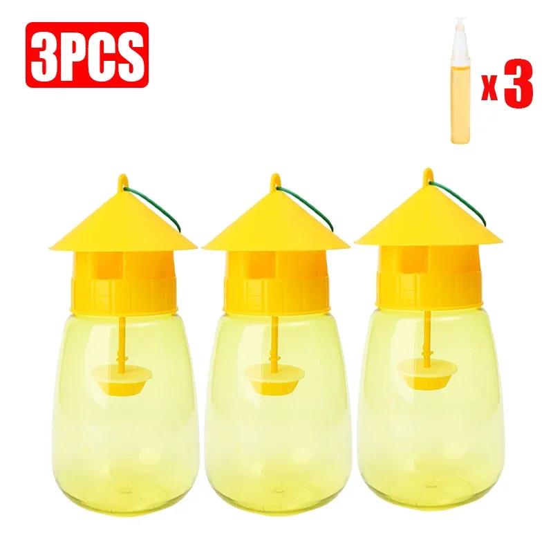 1-5x Fruit Fly Trap Reusable Plastic Insect Catcher Transparent Environmentally Anti Flies Home Garden Orchard Pest Control Tool