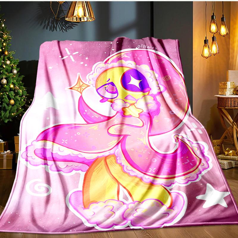 Colorful Cartoon Dandy Blanket Flannel Throw for Sofa, Indoor, Camping, Living Room, Office, Chair, And Bed Soft Birthday Gift