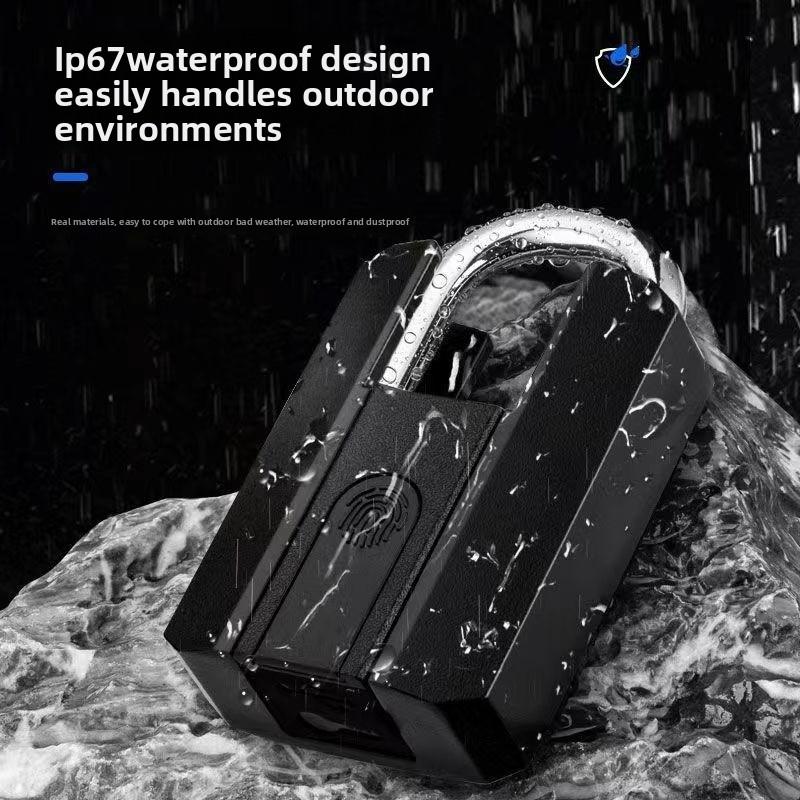Waterproof Smart Fingerprint Padlock Mobile Phone Bluetooth All-through Lock Electronic Lock Luggage Cabinet Lock Drawer Fingerprint Lock Large
