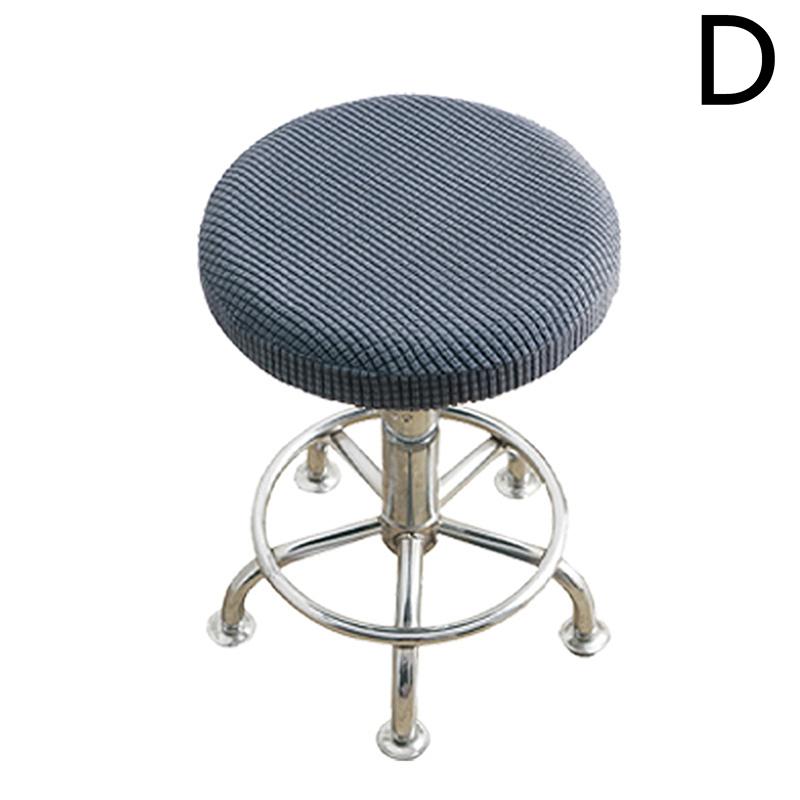 

Утолщенный однотонный круглый чехол для стула, чехол для обеденного табурета, эластичный чехол для подушки стула, моющийся съемный чехол для сиденья