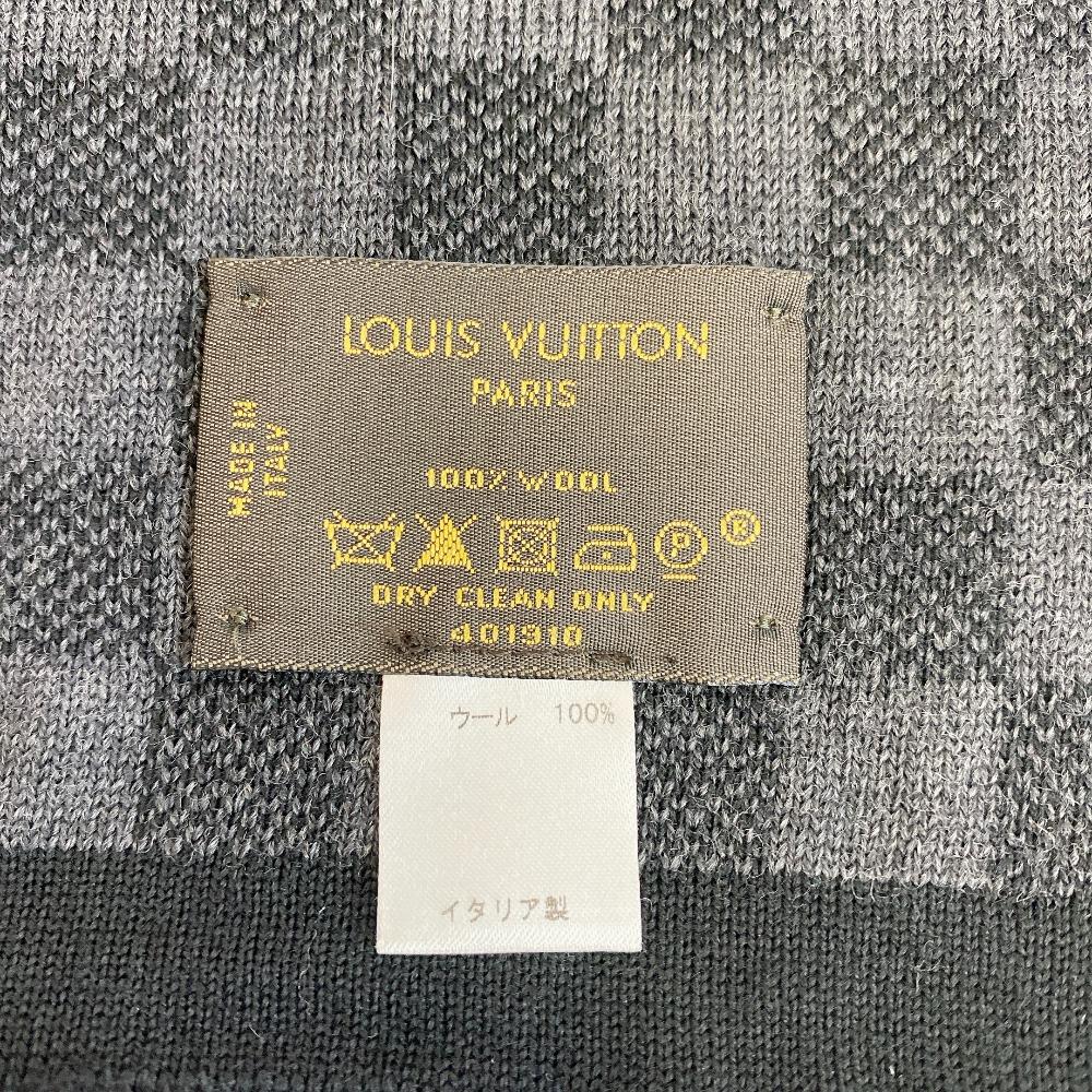 LOUIS VUITTON M74200 Damier wool Echarpe Petit Scarf black wool Used