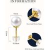 Pearl Stud Earrings,Real Pearl Earrings Gift For Birthday Anniversary | 14K Gold Plated S925 Silver Post AAAA+ Freshwater 8mm Pearl,Hypoallergenic
