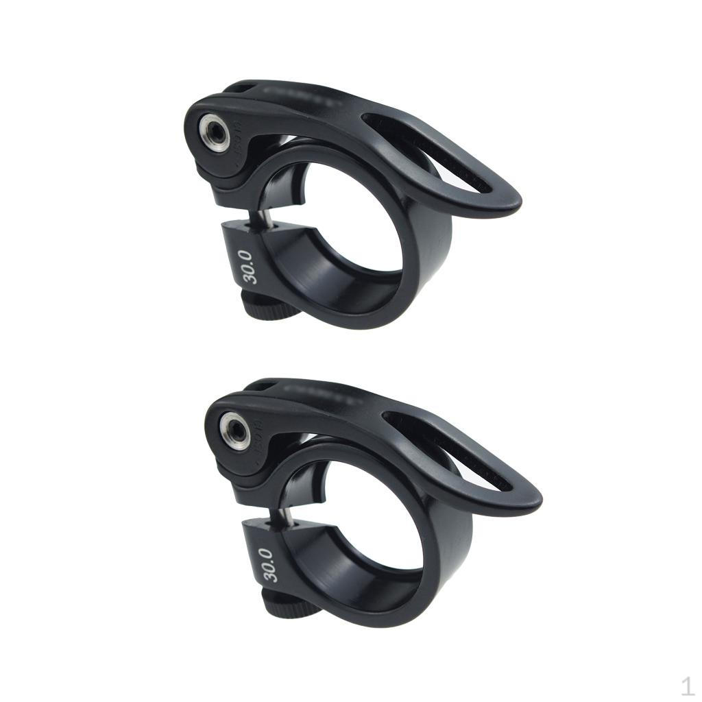 

2Pcs Bike Seat Post Clamp 30mm Aluminum Alloy Tube Clip Bicycle Seatpost for Mountain