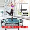 Indoor 40"" Exercise Fitness Trampoline Rebounder For Adults Child Foldable Cardio Jump Workout Stability Training Tool Rose Red/Green
