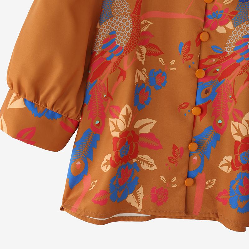 ZANZEA Women Casual V-Neck Summer Half Sleeve Print Blouse