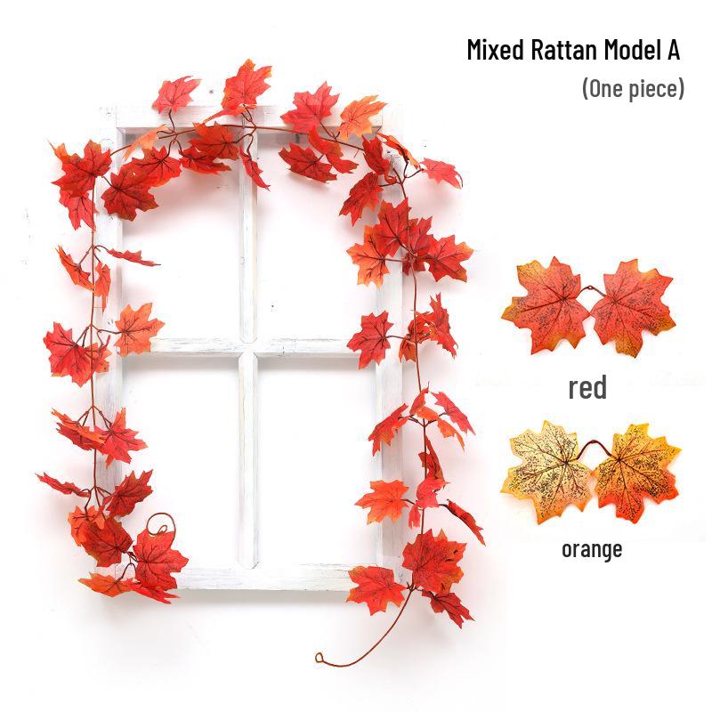 

Halloween Window & Ceiling Red Maple Leaf Vine Decoration