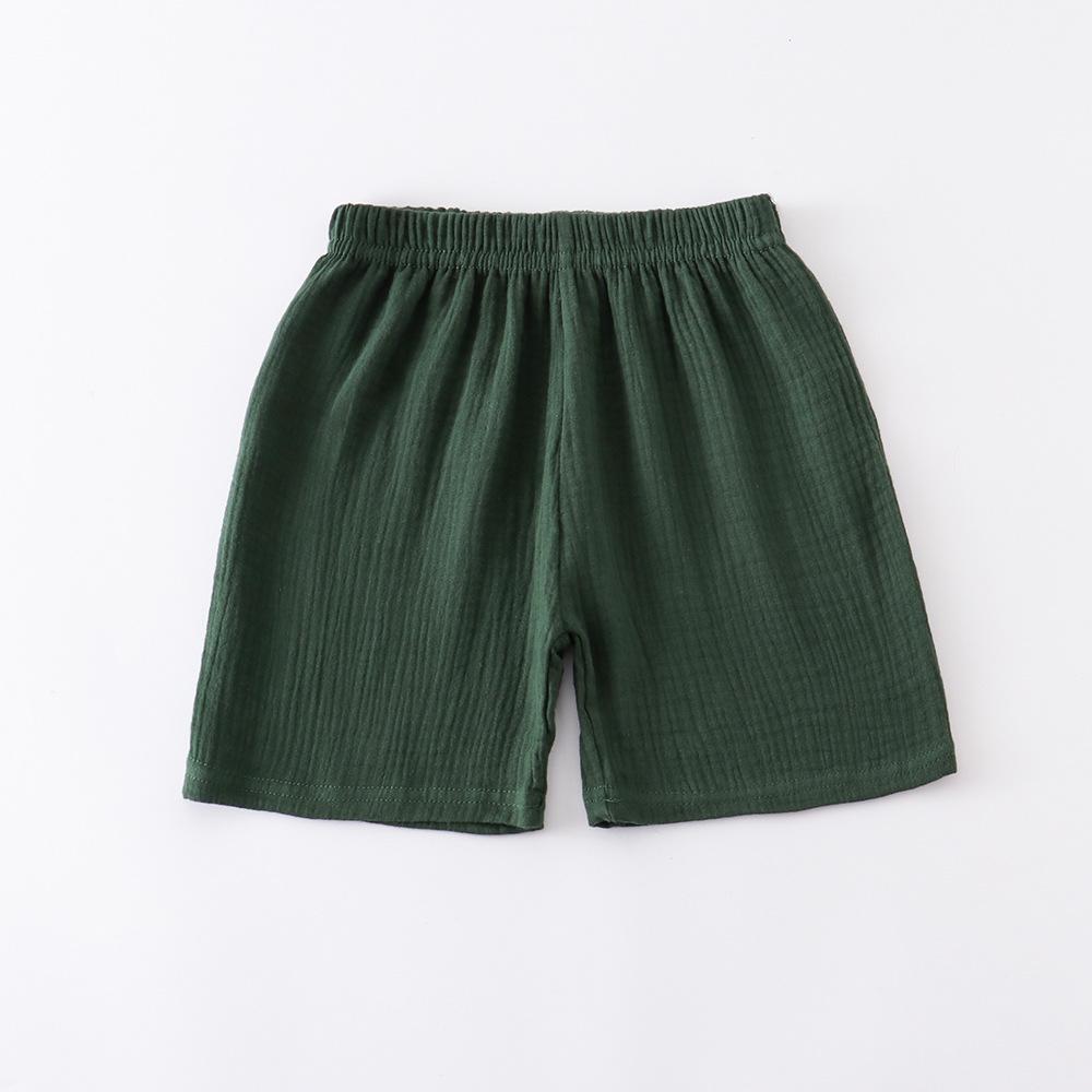 2023 Kids' Summer Cotton & Linen Double-Layer Gauze Shorts