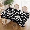 1 Black And White Bat Tablecloth, Easy To Clean, Perfect For Home And Kitchen Decor, Festive Table Decor