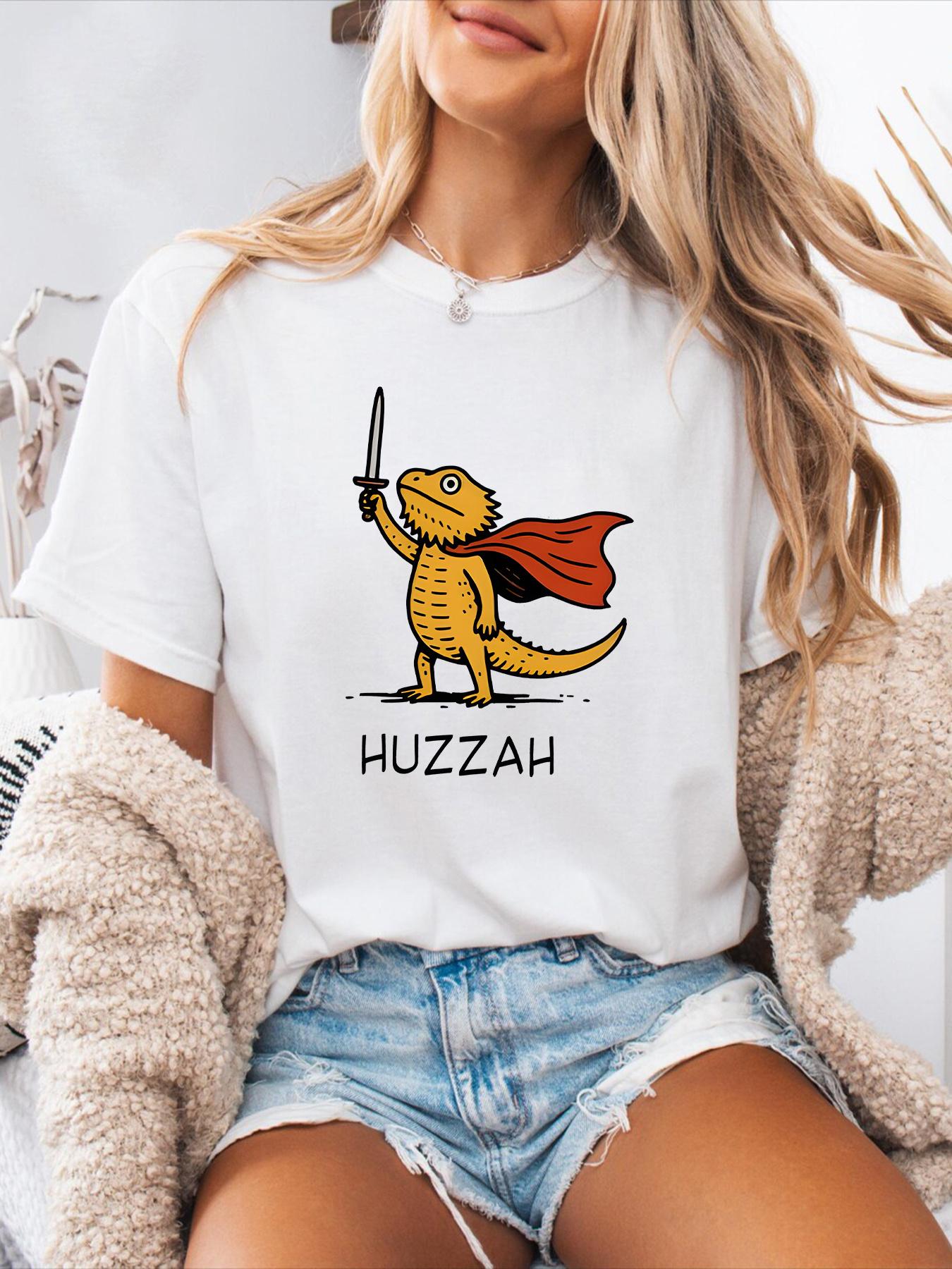 

Meme Print Spring/Summer Casual T-Shirt Round Neck Short Sleeve Sports T-Shirt Women S Top S белый