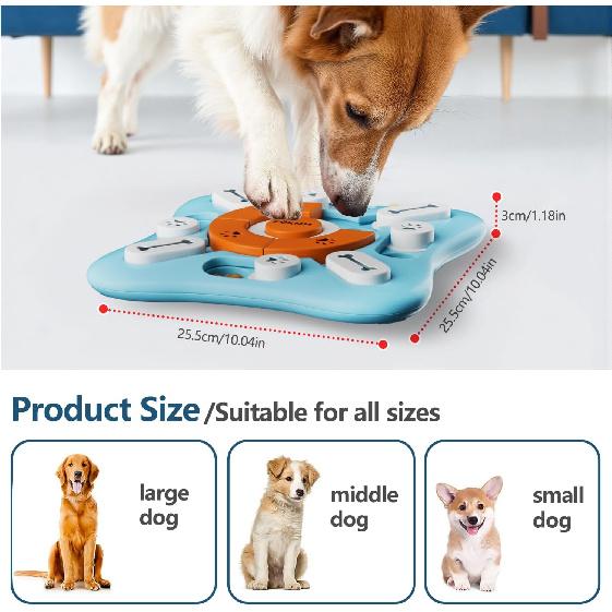 Interactive Dog Treat Puzzle Toys for IQ Training & Mental Stimulating,Fun Slow Feeder,Large Medium Small Dogs Enrichment Toys with Squeak Design