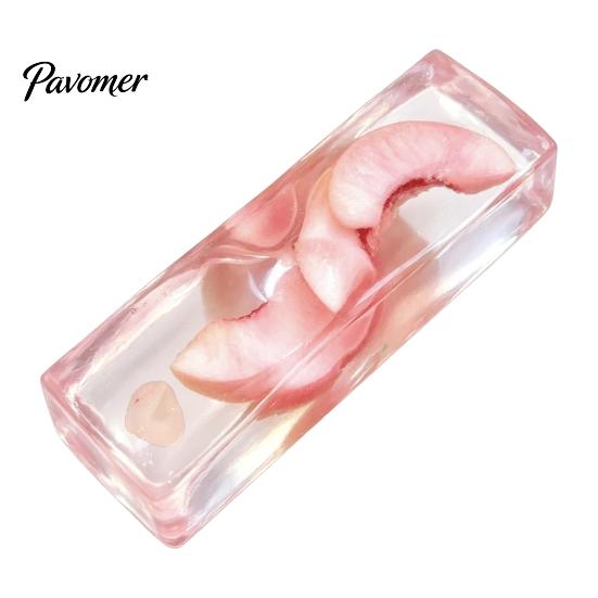 Flexible Sensory Toy Clear Bar Squeeze with Fake Fruit Inside, Stress Relief Shapeable Hand Therapy Stick Toy, Transparent Strip Figdet for