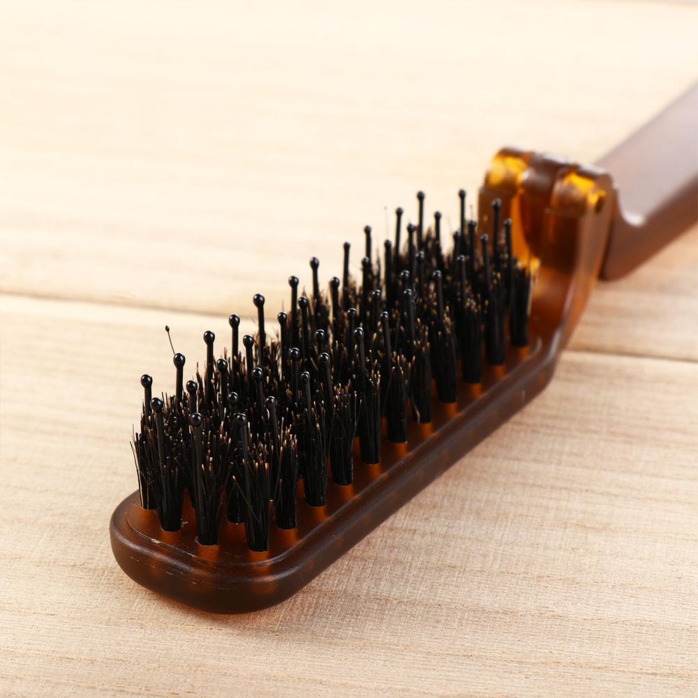 Hairdressing Massage Comb Compact Foldable Comb Hair Styling Tool Bristle Comb Bristle Hair Brush