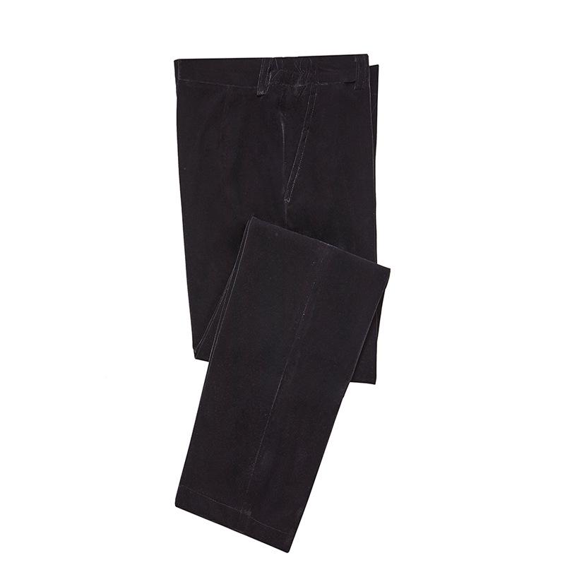 Costum bărbătesc de performanță cu rever pestriț, din catifea, decorat cu diamante