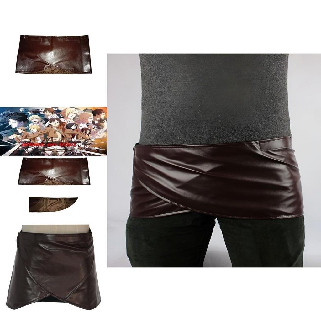 Dark Brown Game Role Playing Anime Character Imitation Mini Skirt Velcro Design