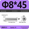 Cross Recessed Hexagon Head Screw, Cross Slot, White Zinc Plating