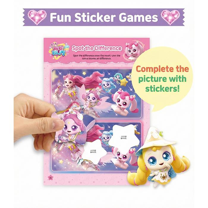 Made In Korea - Shooting Star Catch! Teenieping Season 5 Shining Sticker Coloring Book (3 Options)