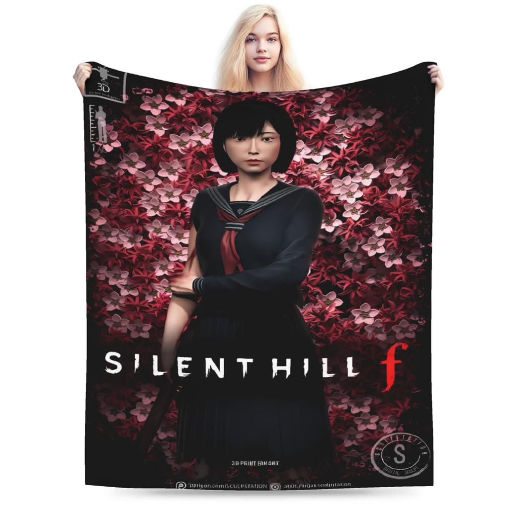 Silent Hill F deka Hororová hra Cestování Kancelář Flanelové povlečení Přehozy do obývacího pokoje Teplý měkký kvalitní přehoz Nápad na dárek