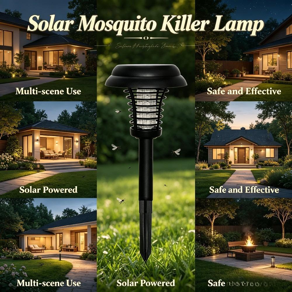 1/2/4ks Solární lapač hmyzu Vodotěsný, Venkovní lapač komárů, Osvětlovací repelentní lampa proti komárům pro vnitřní i venkovní použití Zahrada Terasa