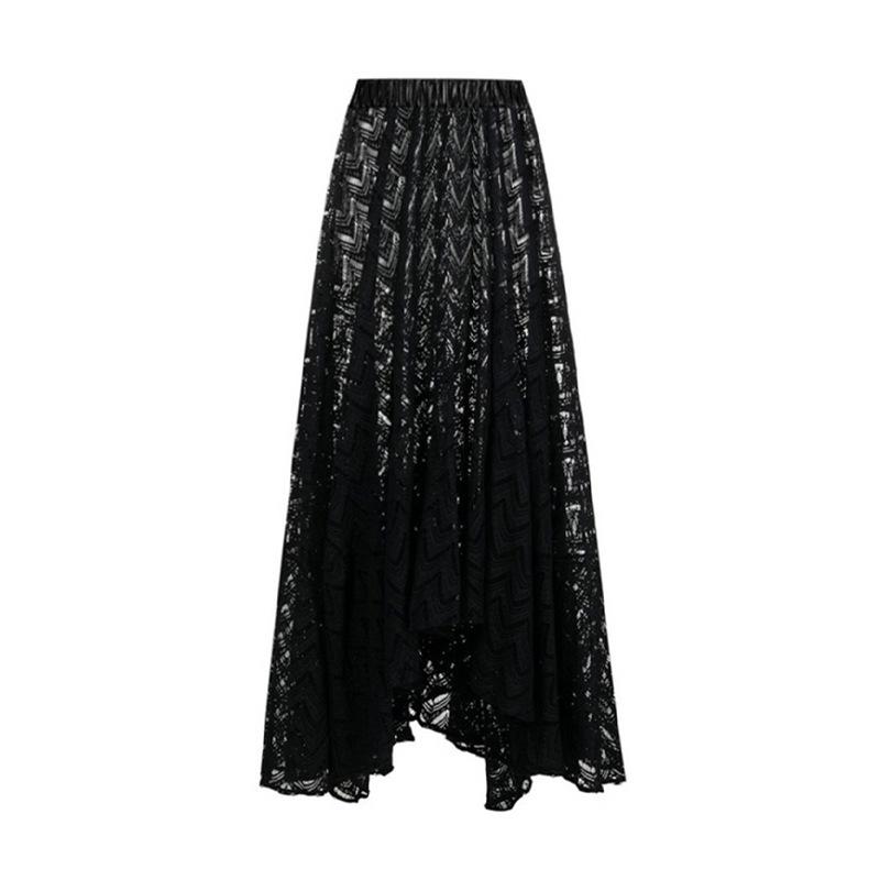 

High-end European & American Hollow Design Midi Beach Dress 23017204 S чорний