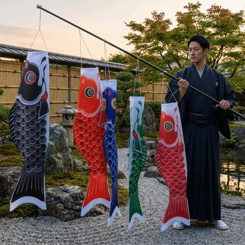 Traditional Carp Spray Windsock Cartoon Carp Wind Sock Flag Fish Flag Wind Chimes  Festival