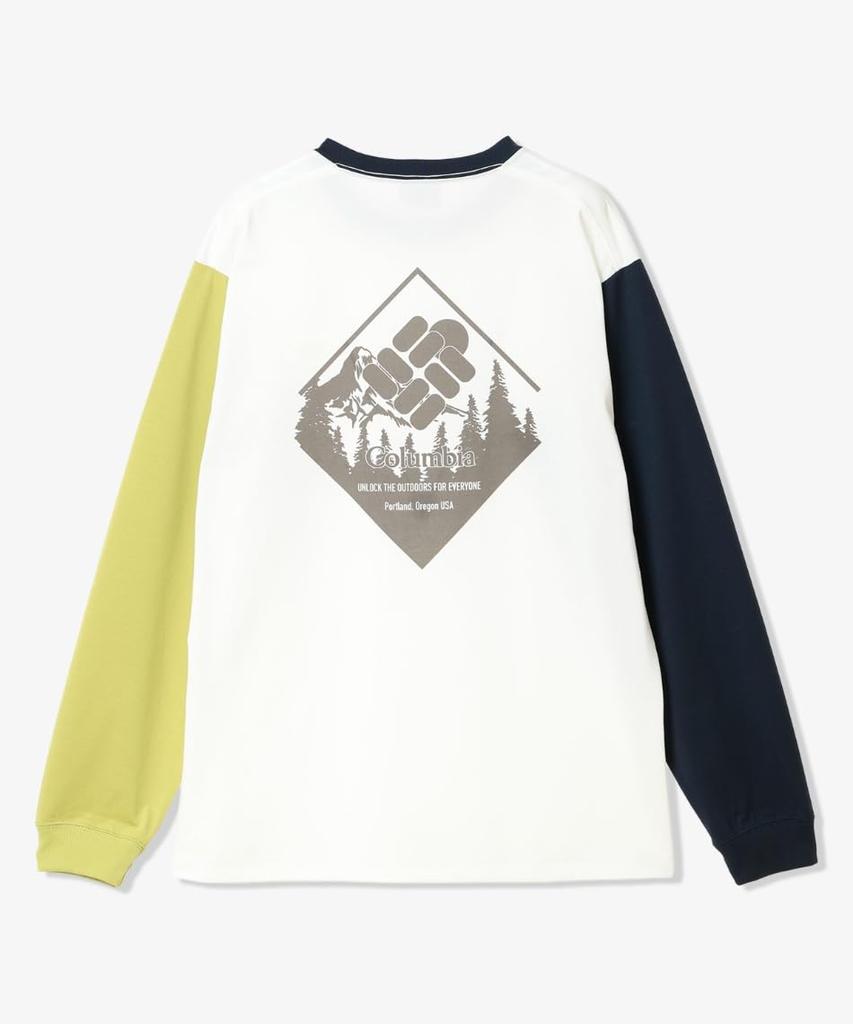 Urban Hike Graphic Long Sleeve PG3669 L Sea Salt Multi Back Print [Columbia] T-Shirt Men's