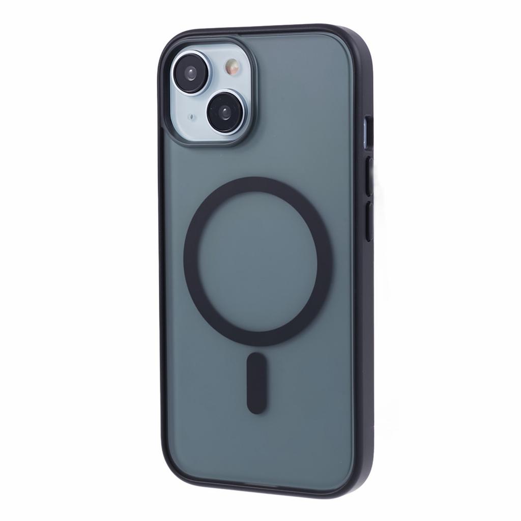For iPhone 15 Plus Matte Phone Case Compatible with MagSafe PC+TPU Back Cover