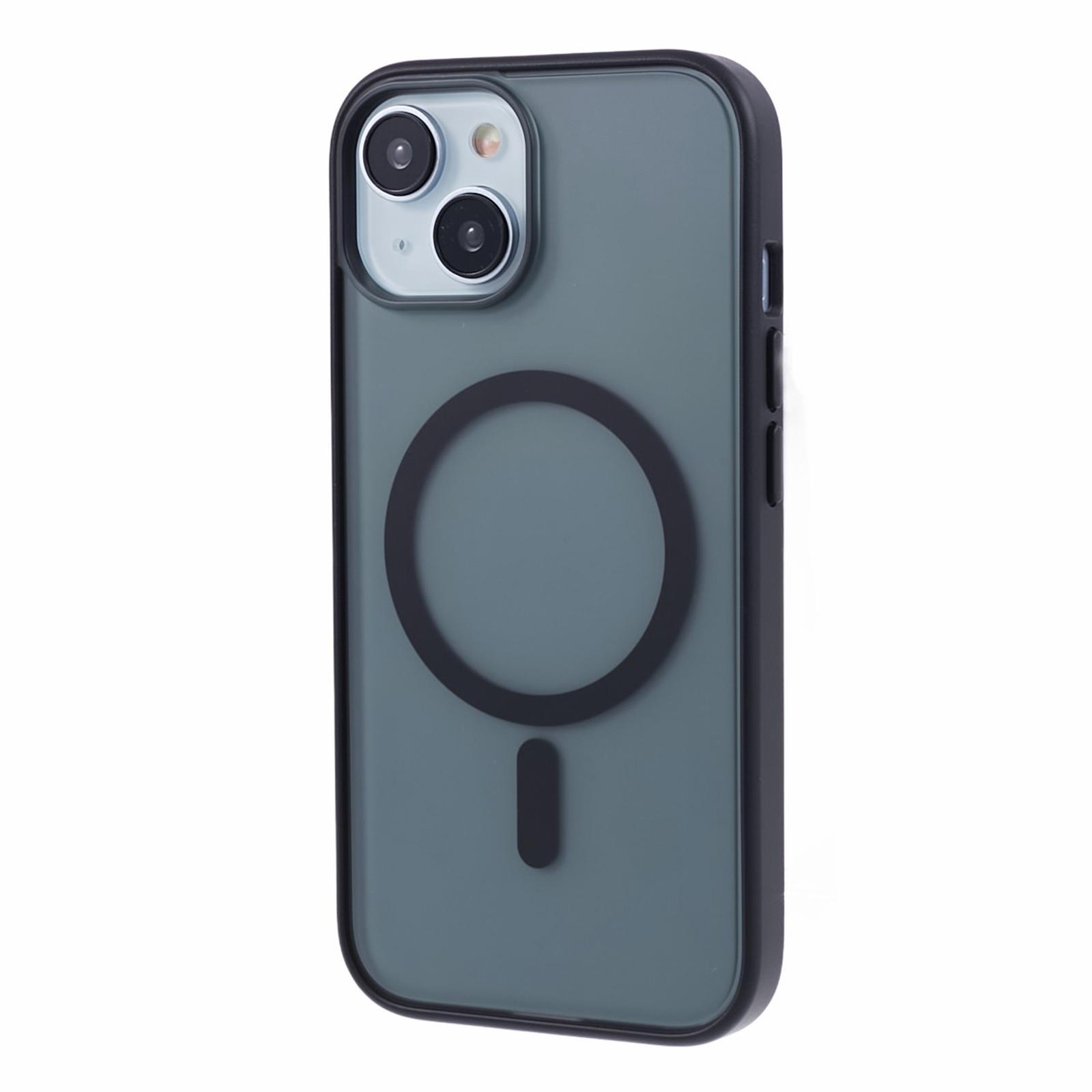 

Для iPhone 15 Plus Матовий чохол для телефону Сумісний з MagSafe PC+TPU Задня кришка Black
