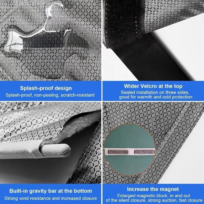 1PCS Winter Self Absorbing Cotton Home Thickened Warm Door Curtains Thermal Insulation Partition Curtains Winter Cold Curtains Wind Resistant Panels