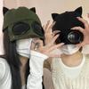 Cute Cat Ears Baseball Cap For Women Men Funny Sunglasses Aviator Snapback Sun Hat Unisex Solid Color Hip Hop Peaked Hats