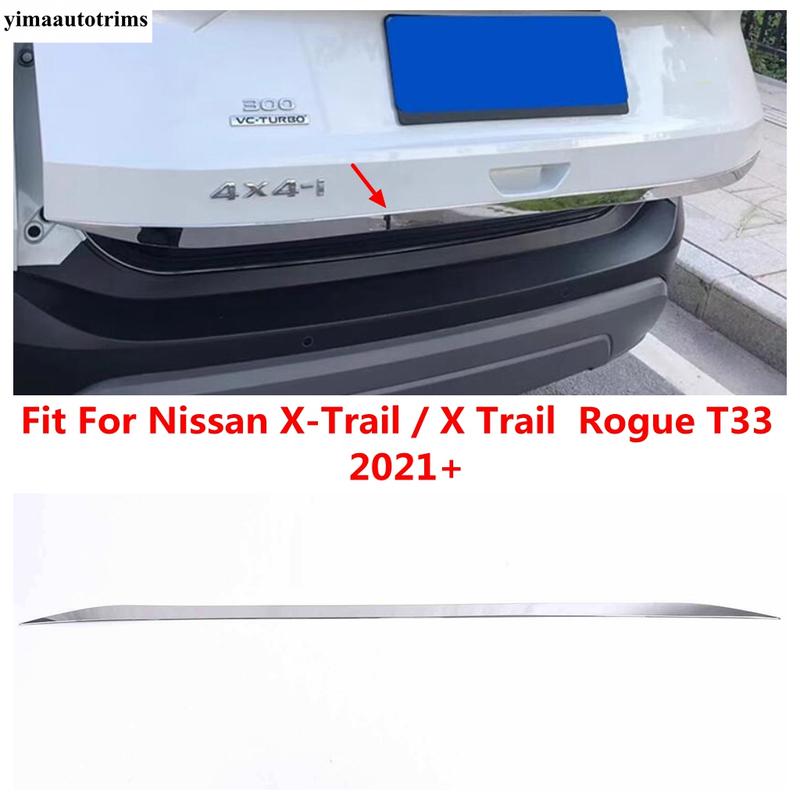 

For Nissan X-Trail / X Trail Rogue T33 - 2026 Accessories Rear Trunk Tailgate Door Handle Strip Cover Trim Stainless Steel