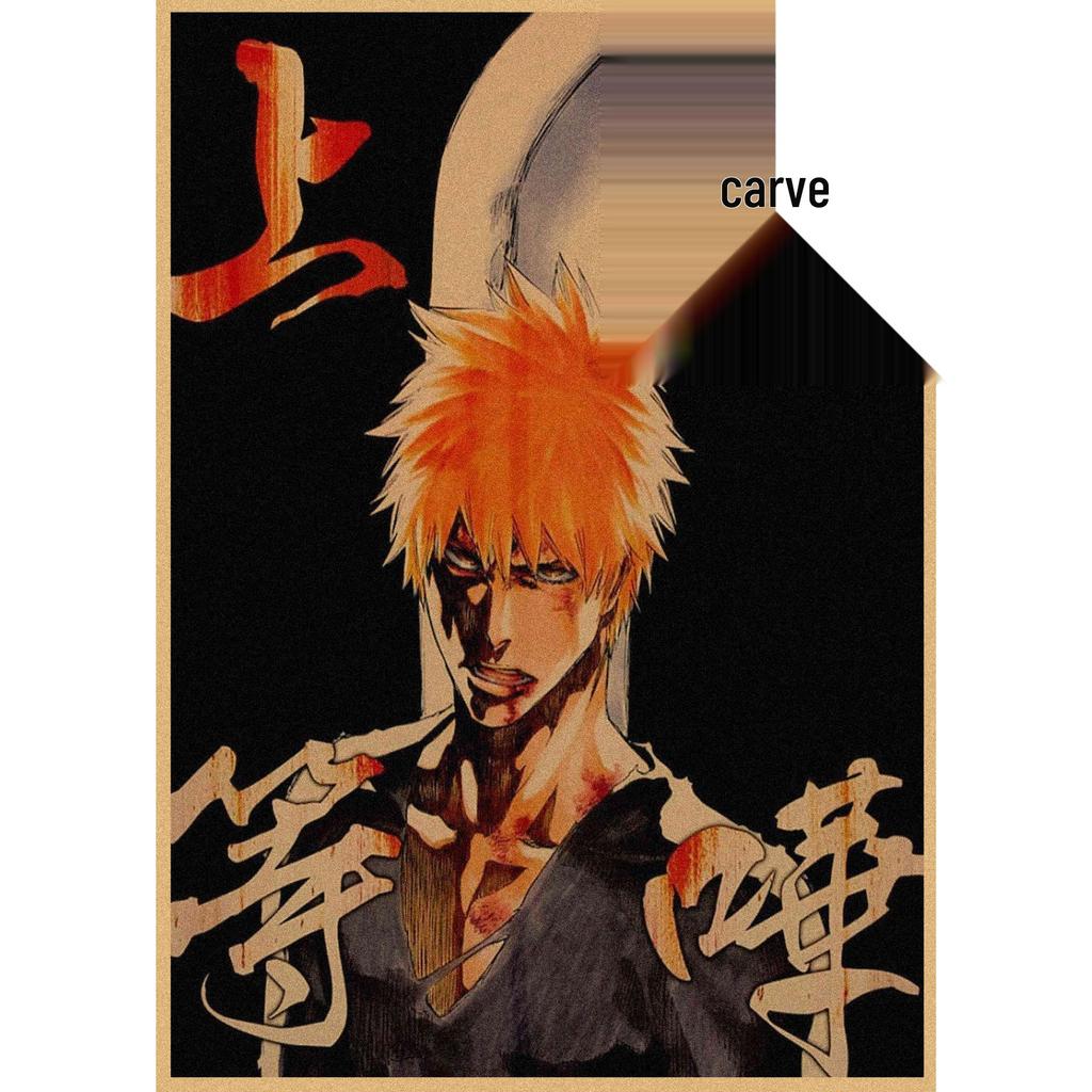 Bleach Anime Retro Kraft Paper Poster Wall Decoration