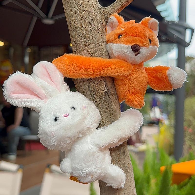 Cute Monkey Rabbit Fox Dog Penguin Cartoon Animal Pair Plush Toy Pendant