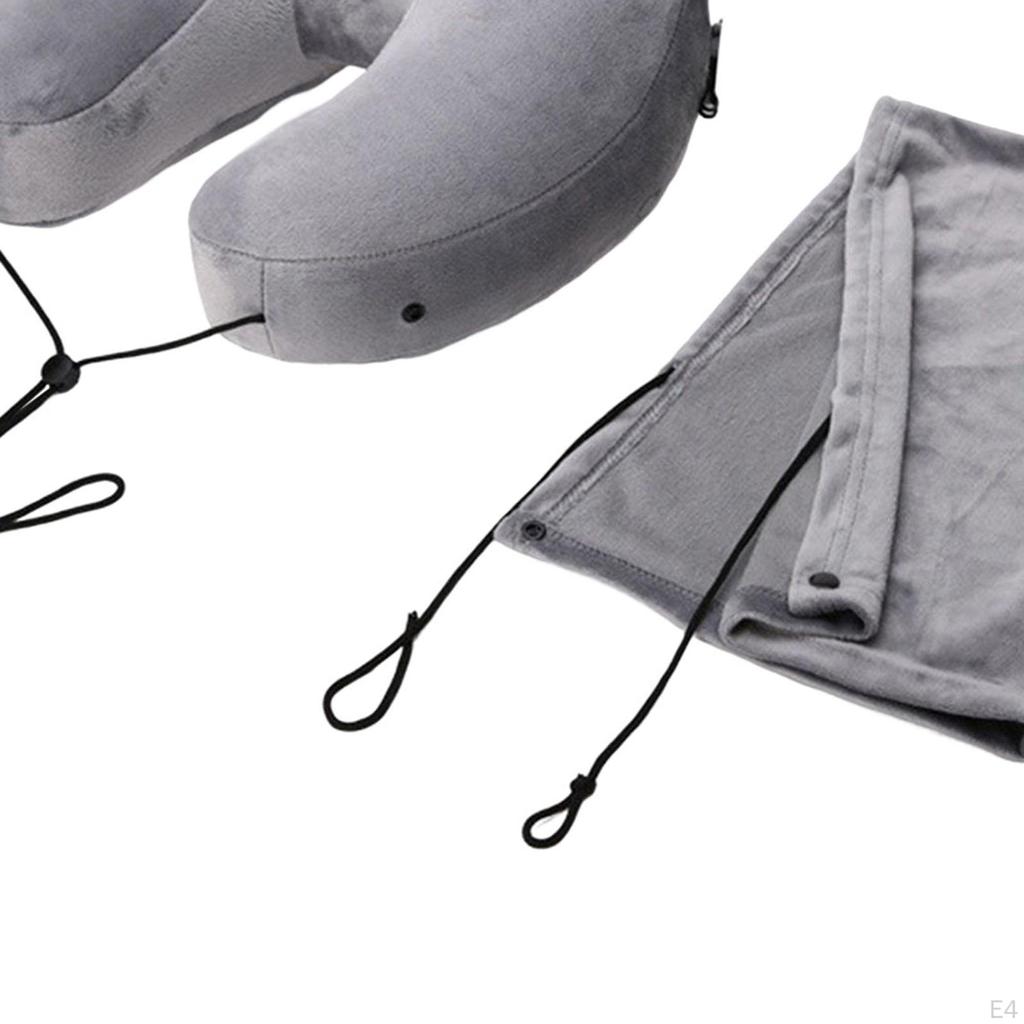 Inflatable Neck Pillow with Handy Carrying Pouch