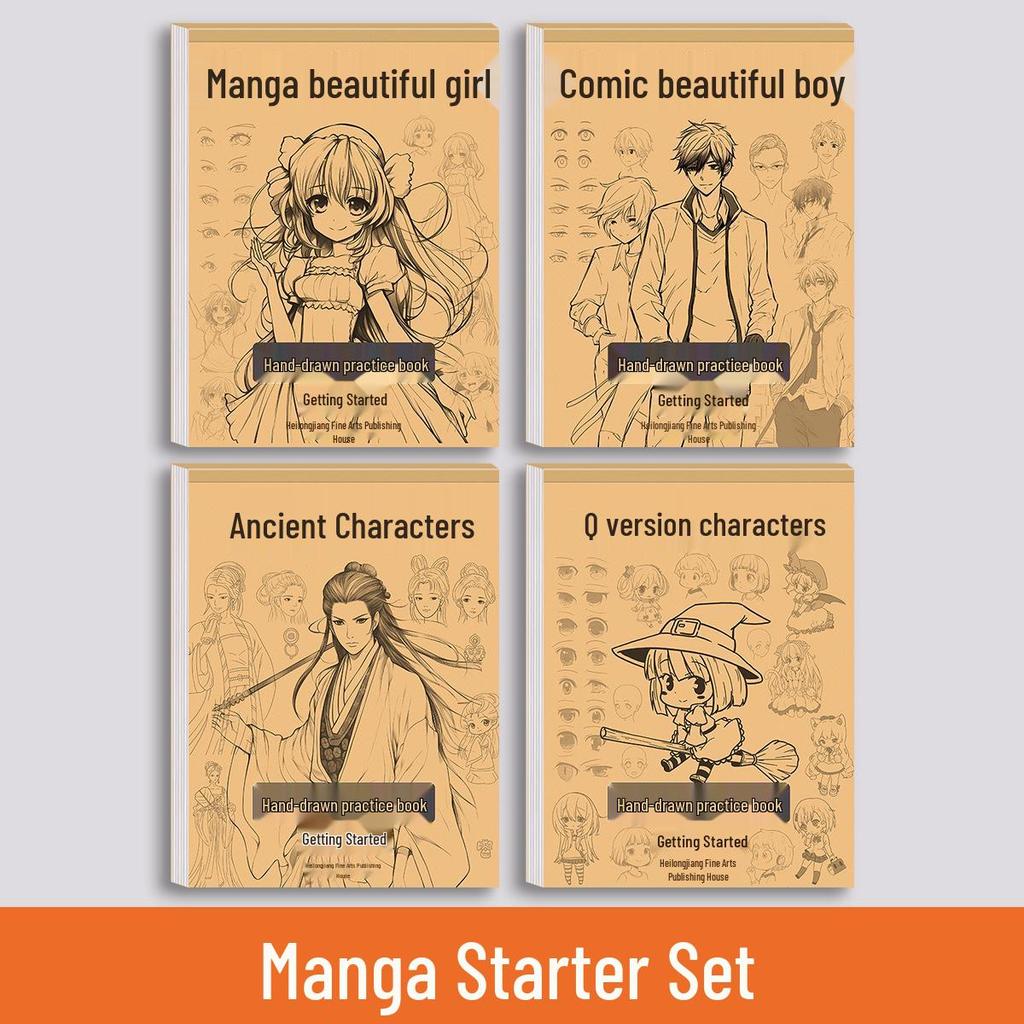 Manga Beginner's Tracing Book: Anime Character Line Art for Kids - Beautiful Ancient Style Girls