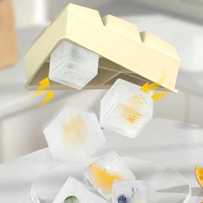 Food Grade Silicones Large Ice Cubes Molds With Easy Removal Design For Homemades Drink Cocktails And Freeze Dessert