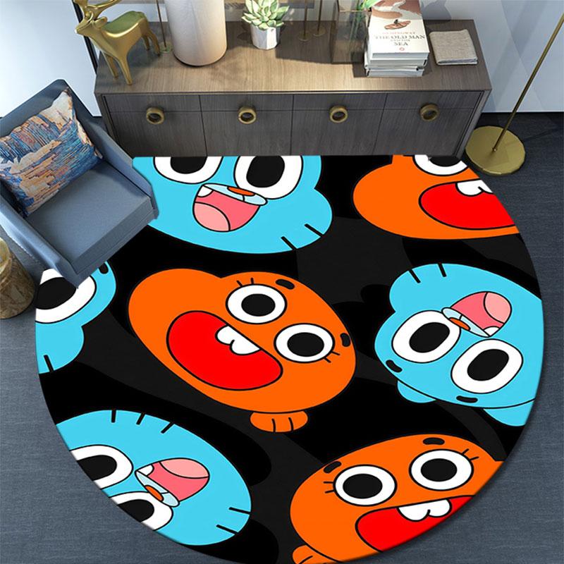 Gumball pattern round rug,Carpet Rug for Living Room Bedroom Playroom ,Non-slip Floor Mat,Holiday Gifts and Birthday Gifts.