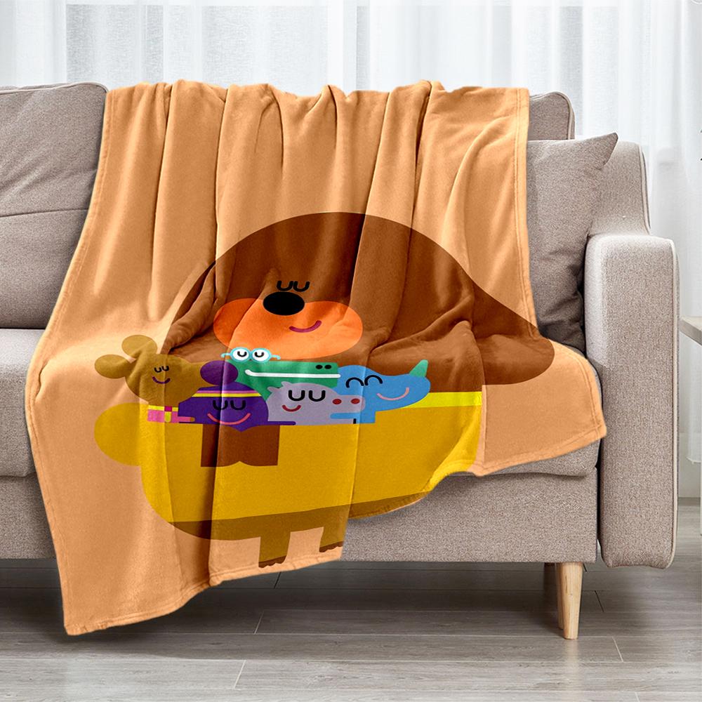 Hey Duggee Theme Printed Blanket - Perfect for Couch, Bed, Travel & Outdoor Use | Machine Washable, Cozy & Durable.