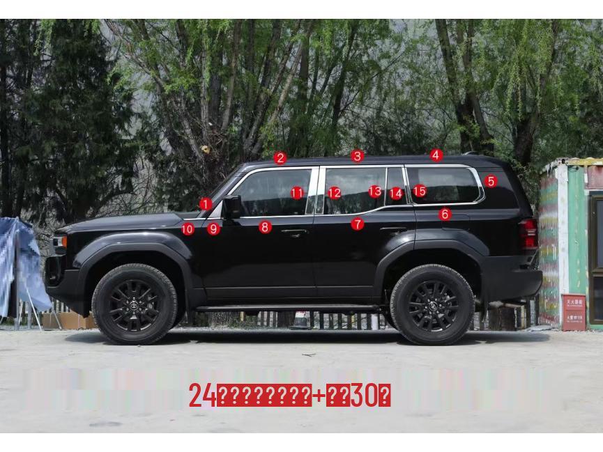 Toyota Prado 2024 LC250 Window Trim Bright Strip Sticker