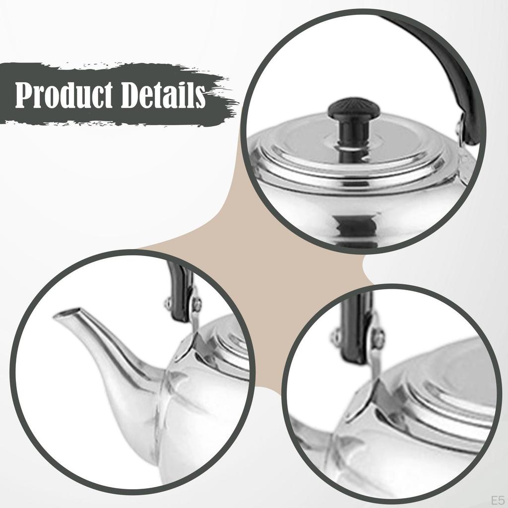 Stainless Steel Teapot Coffee Pot Kettle Versatile with for Boiling Water Tea Hotel