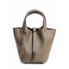 Women's High-Quality Genuine Leather Bucket Bag - Exquisite Cowhide Handbag