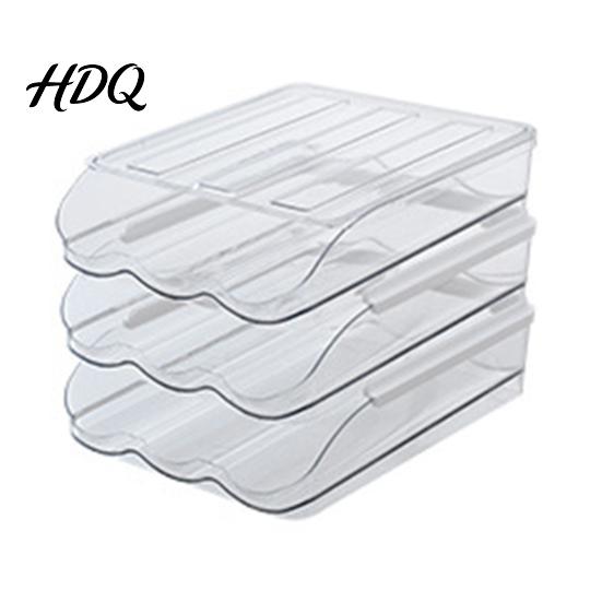 Double Layer Egg Organizer for Kitchen Stackable Storage Box 7 Degree Gentle Slope Design Compact Holder Pantry Transparent Plastic Container