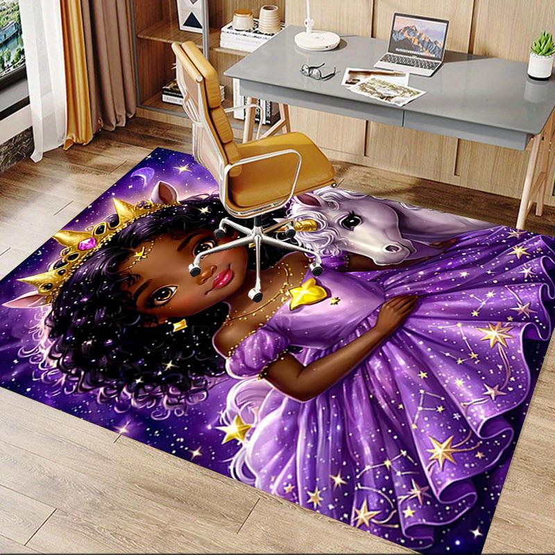 1PC princess unicorn Non-Slip Floor carpet, Office, family, bedroom, Studio - Large Area Rug, Vibrant Colors-C0486