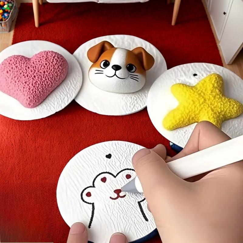 3D Magic Puffy Foam Painting Paper Texture Art DIY Craft Sponge Canvas Board Educational Toys Sensory Play For Kids Children