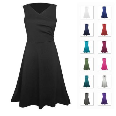 Women's Dress Sleeveless Multi-size Black Pendulum Dress