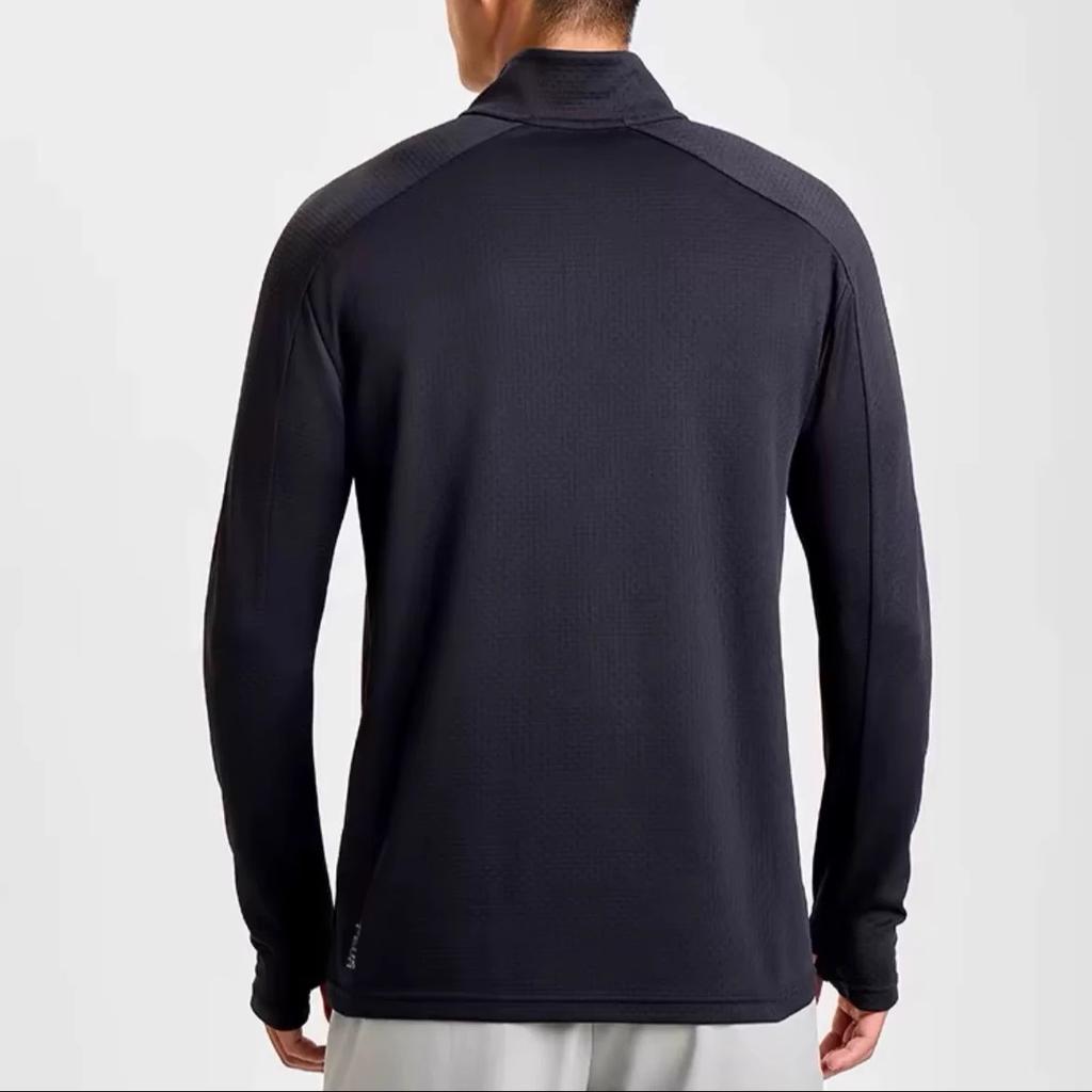 Asics Logo Outdoor Casual Pullover Long Sleeve T-Shirt Men Tops Black 2011D211-001